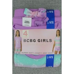 BCBG Girls Youth 4-piece Lounge Sleep Set purple/multicolor Unicorn Size L-14/16